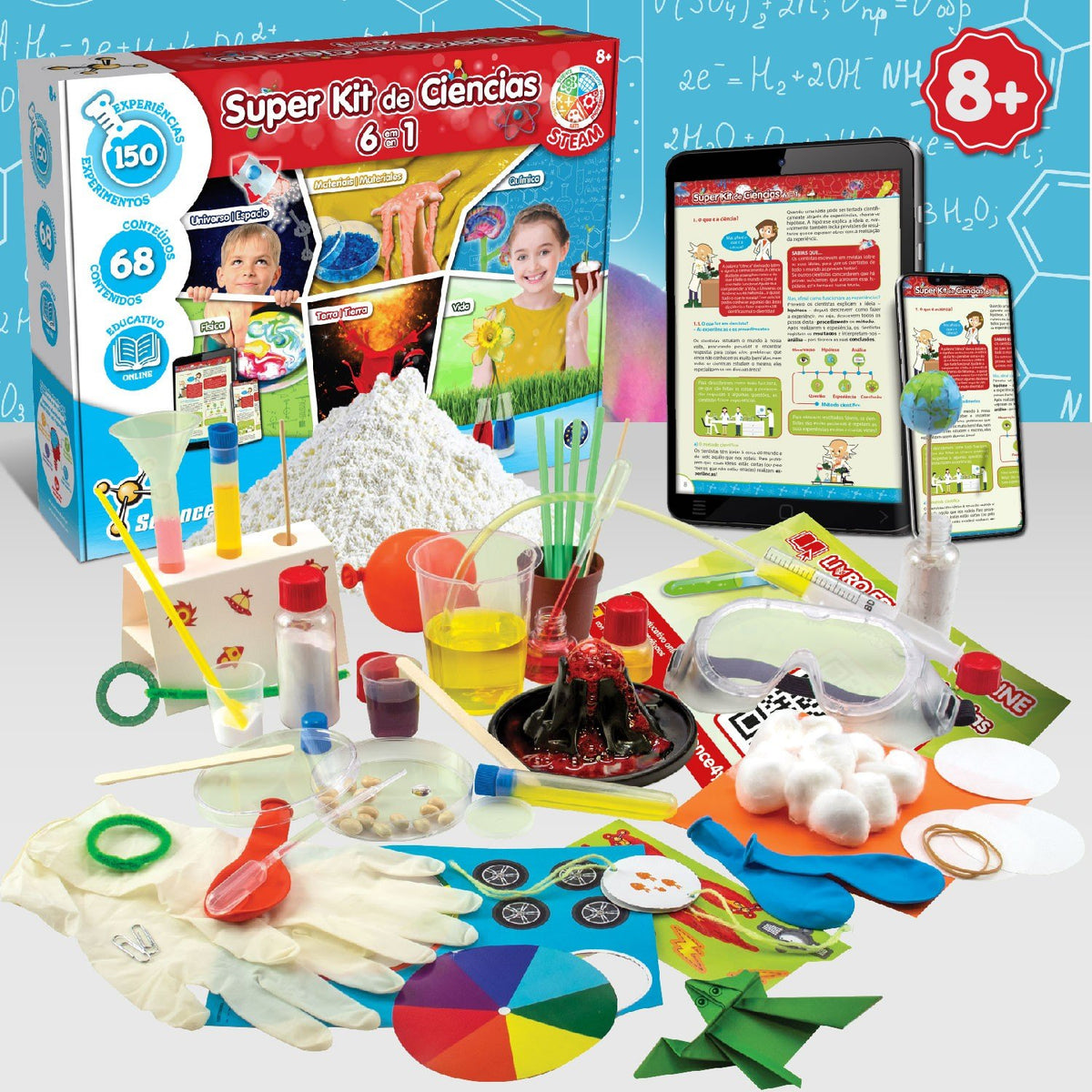 Super Kit de Ciências 150 Experiências