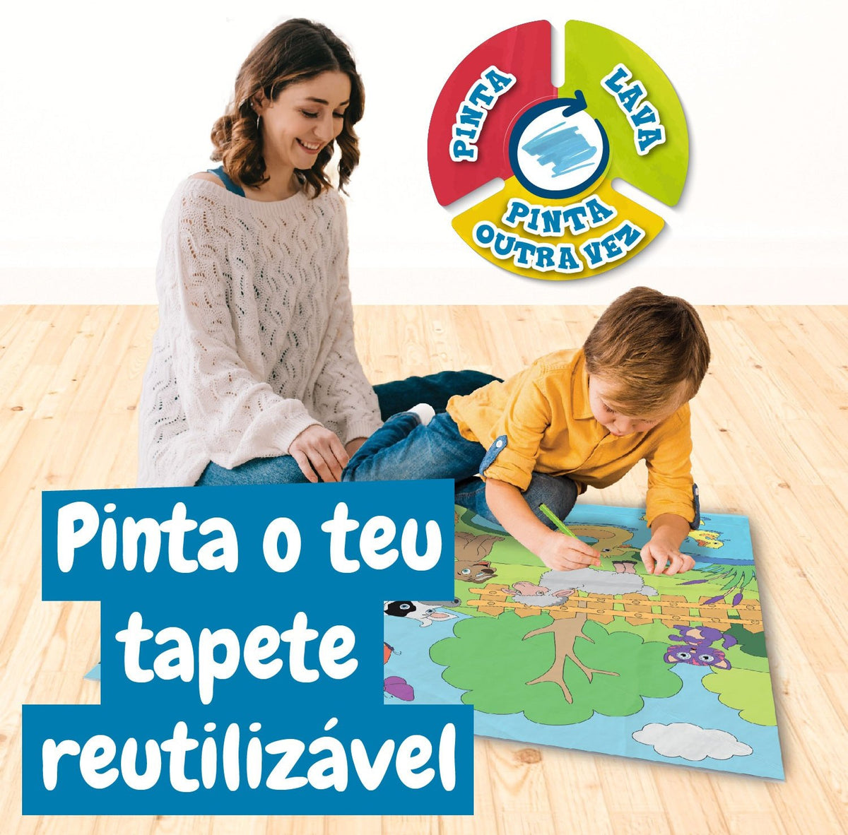 Tapete para colorir - Animais