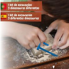 Escavações Fósseis Dinossauros 3 em 1