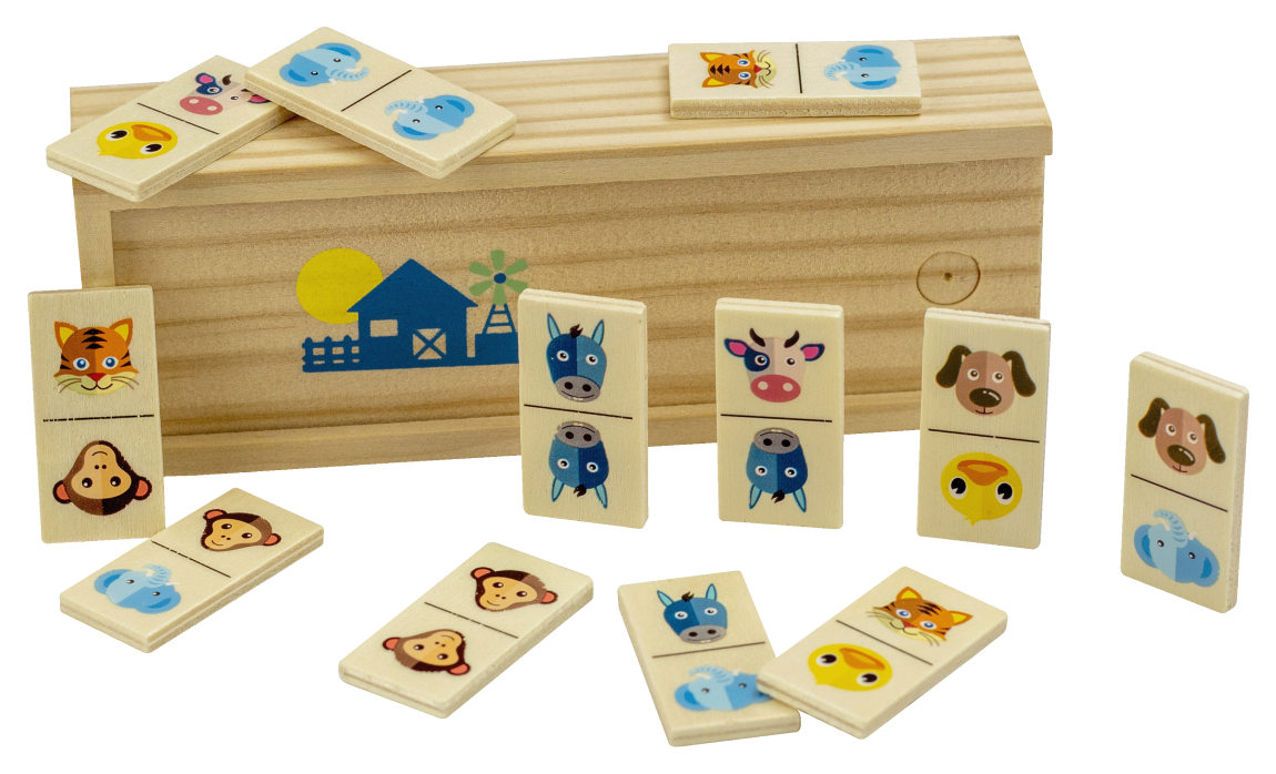 Children's Wooden Dominoes - Animals