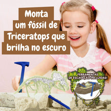 Escavações Fósseis Brilha no Escuro - Triceratops