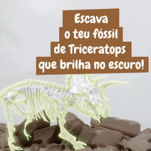 Escavações Fósseis Brilha no Escuro - Triceratops