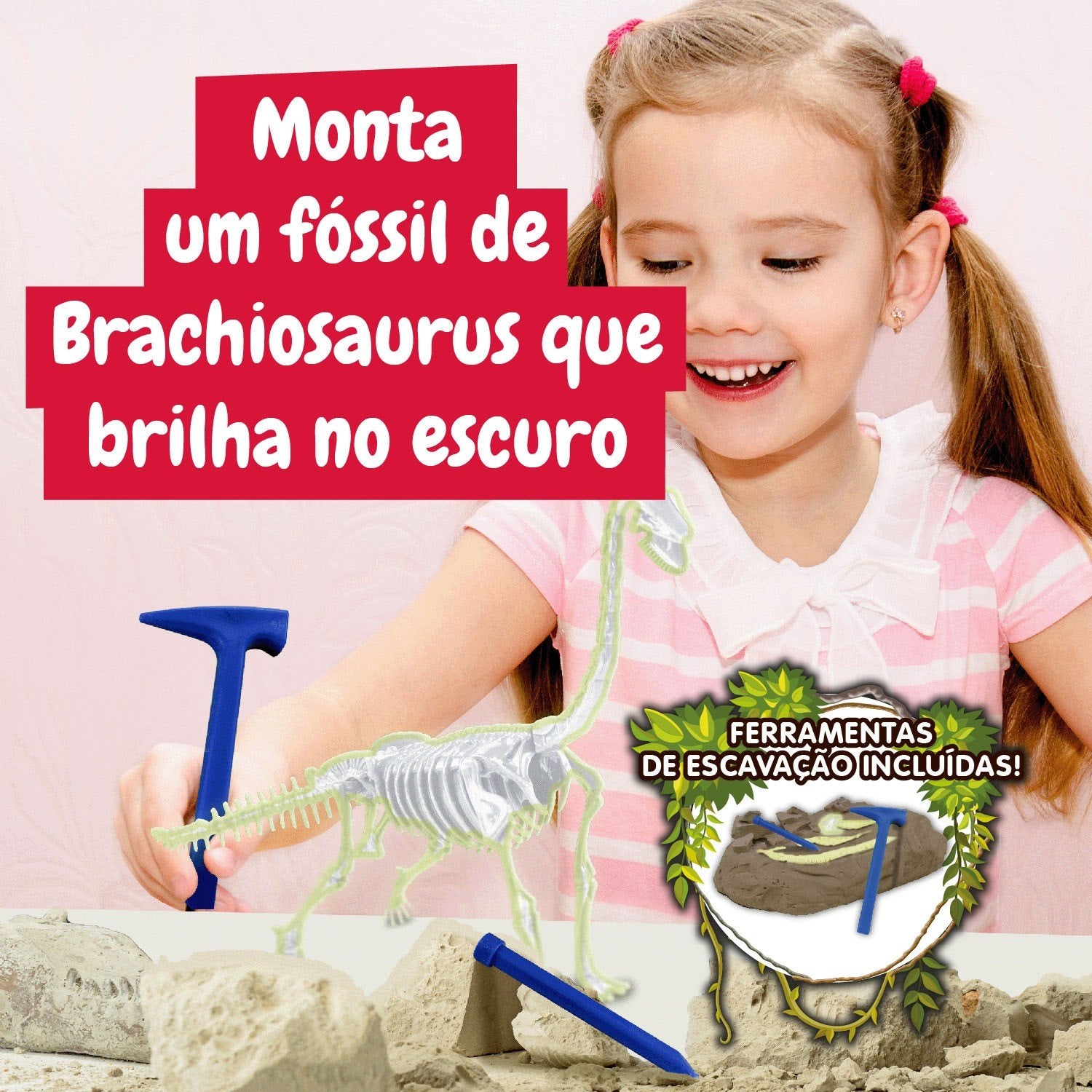 Escavações Fósseis Brilha no Escuro - Brachiosaurus