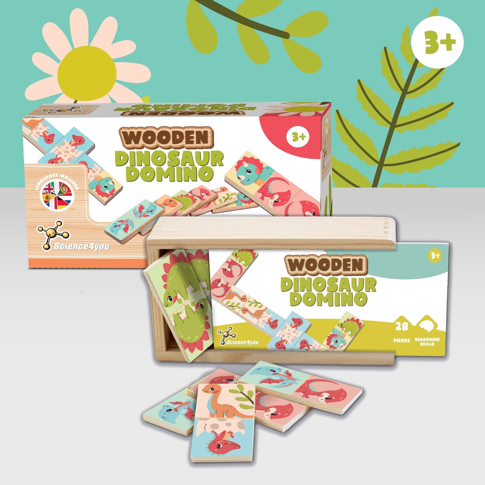 Wooden Dinosaur Dominoes