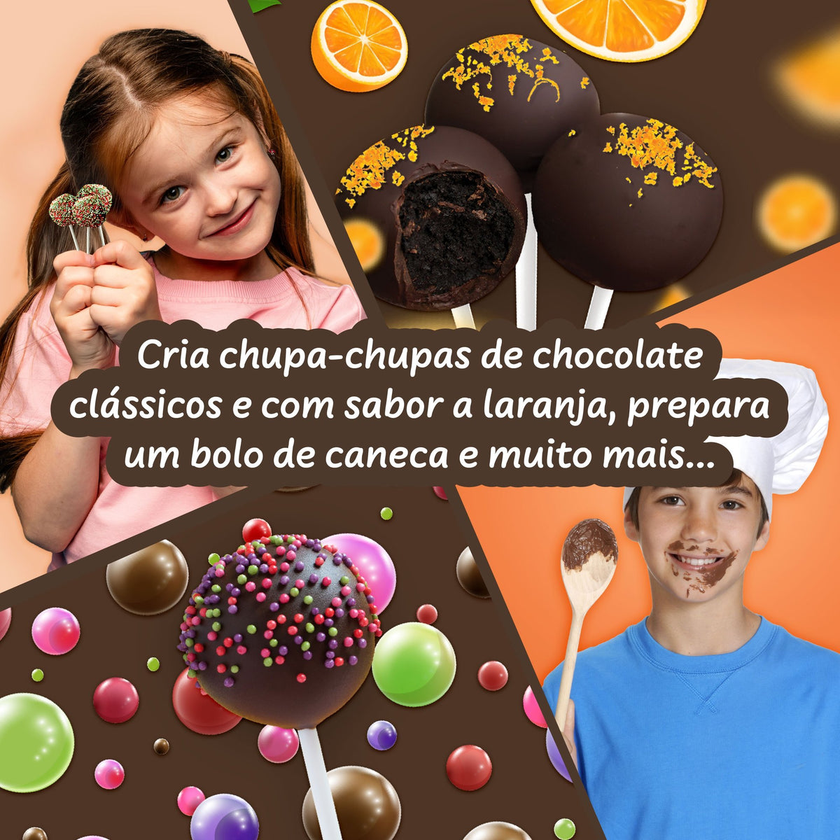 Chupa-chupas de Chocolate