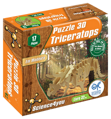 3D Wooden Puzzle - Triceratops