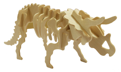 3D Wooden Puzzle - Triceratops